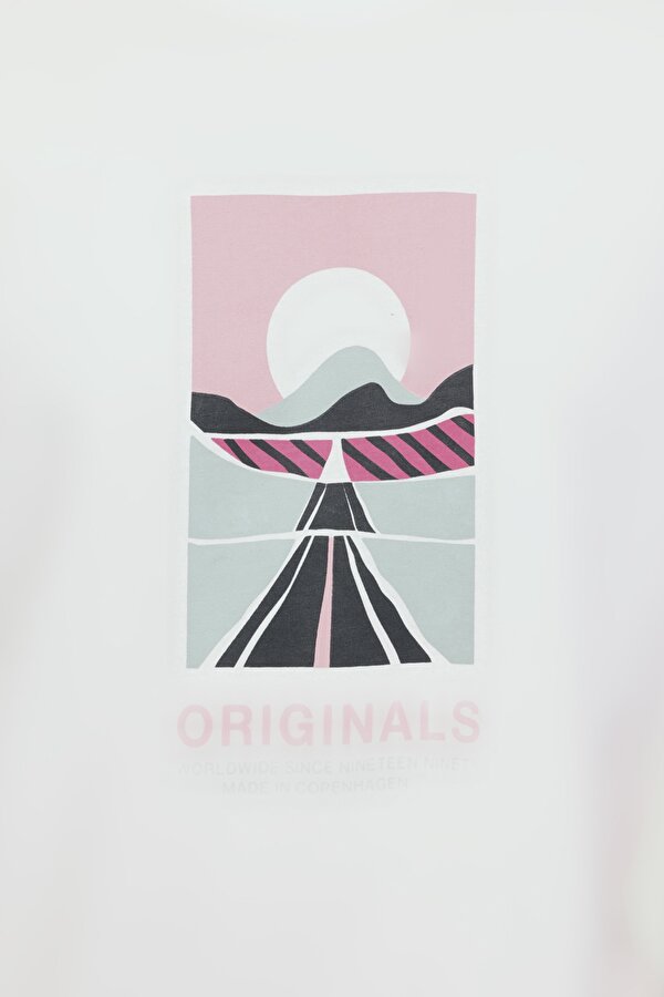 Jack & Jones JORLAFAYETTE TEE SS CREW Beyaz Erkek Kısa Kol T-Shirt