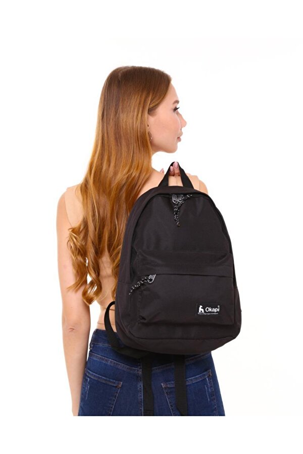 Okapi Sırt Çantası Midi Boy Siyah OKP-134