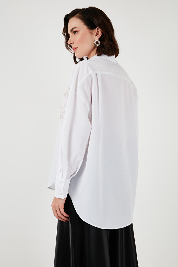 Lela Bayan Gömlek 611GO00418 EKRU