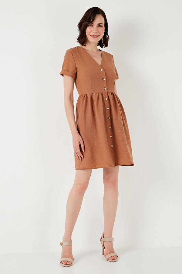 Lela Bayan Elbise 611EL222 KAHVE