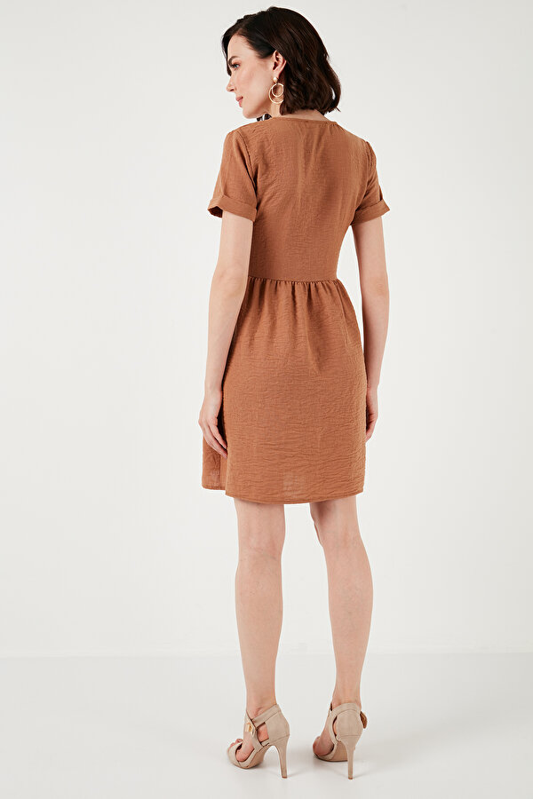 Lela Bayan Elbise 611EL222 KAHVE