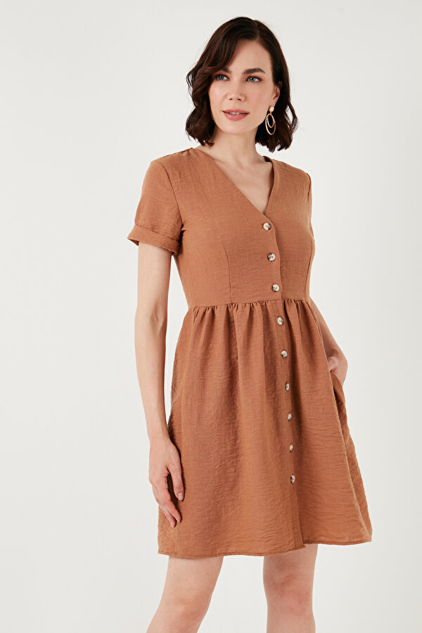 Lela Bayan Elbise 611EL222 KAHVE