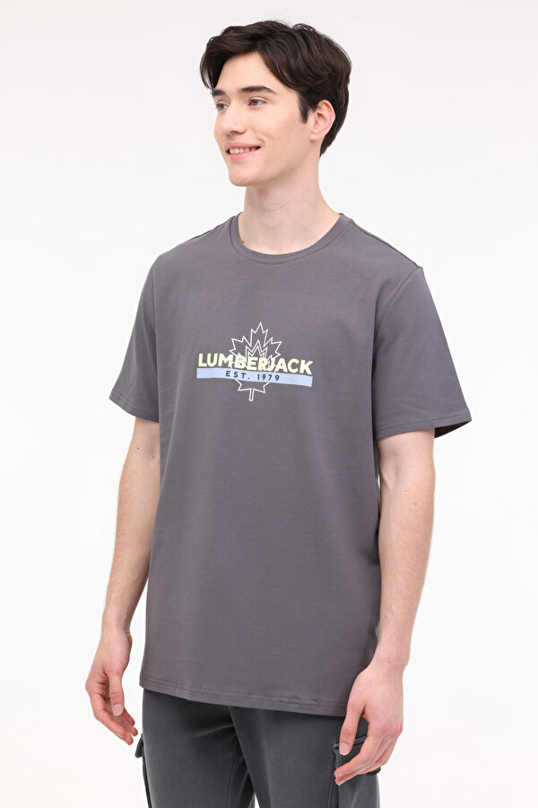 Lumberjack ML WALTER  11WK1004 4FX Antrasit Erkek Kısa Kol T-Shirt