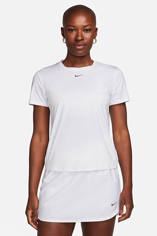 Nike W NK ONE CLASSIC DF SS TO Beyaz Kadın Kısa Kol T-Shirt
