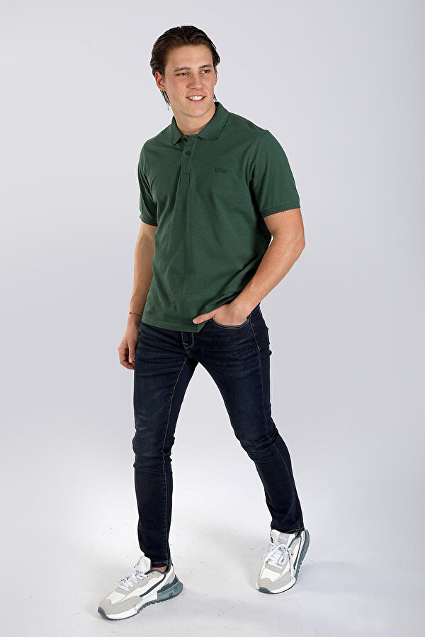 Lee Cooper Erkek Twıns 1 Pike Polo Yaka T-Shırt 242025 Koyu Yeşil