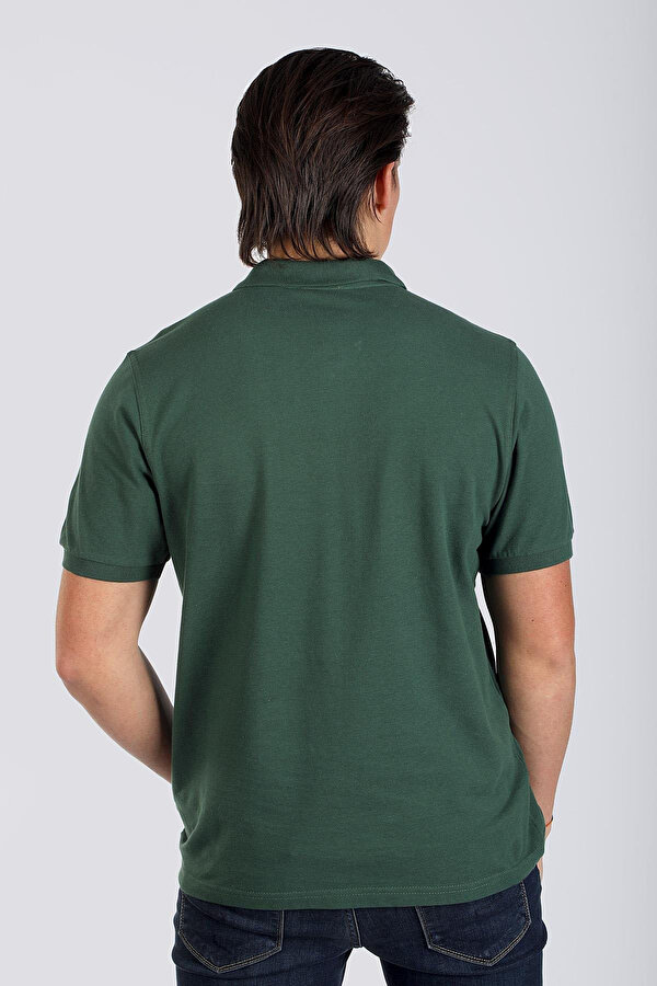 Lee Cooper Erkek Twıns 1 Pike Polo Yaka T-Shırt 242025 Koyu Yeşil