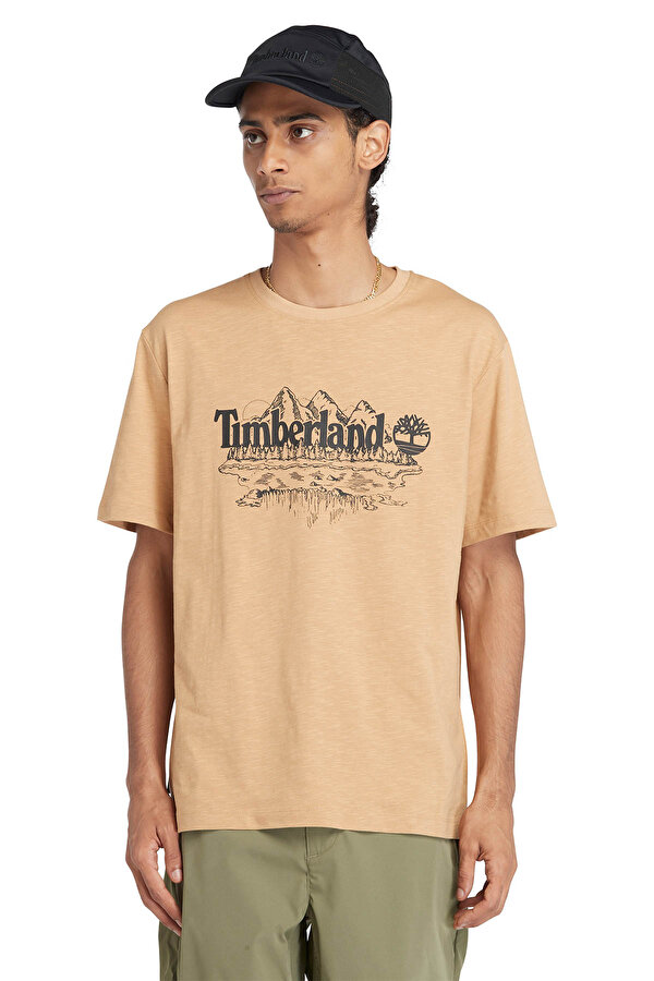Timberland Short Sleeve Graphic Slub Kahverengi Erkek Kısa Kol T-Shirt
