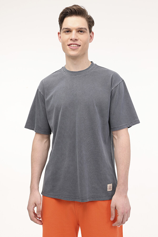 Lumberjack M-BSC C NECK 11BS38 4FX Antrasit Erkek Kısa Kol T-Shirt