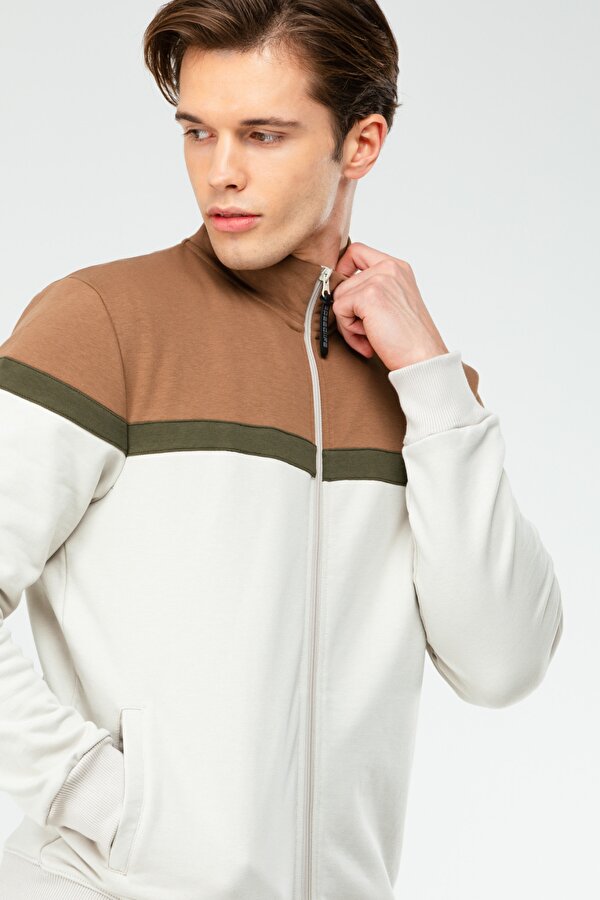 Speedlife Taş Regular Pamuklu Dik Yaka Lastik Paça Erkek Eşofman Takım XA1728