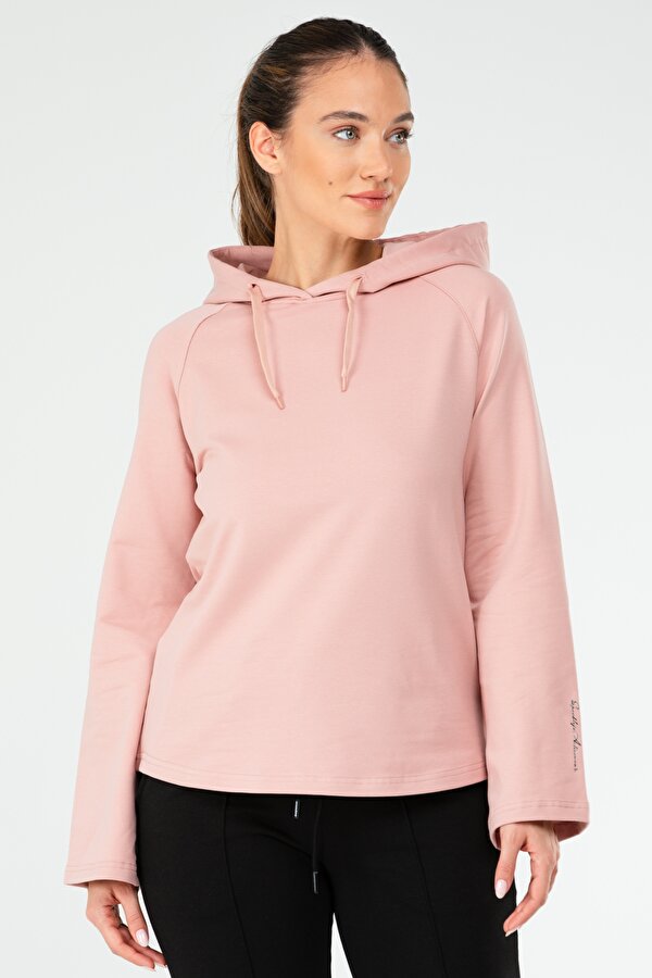 Speedlife Orkide Regular Pamuklu Kapüşonlu Kadın Sweatshirt SC1176