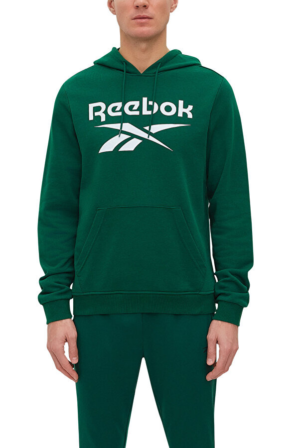 Reebok Identity Big Logo Зеленый 008 Мужчина Толстовка С Капюшоном
