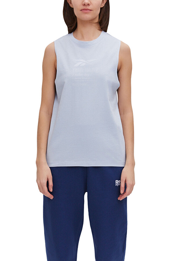 Reebok RUNNING GRAPHIC TANK L BLUE Woman 046