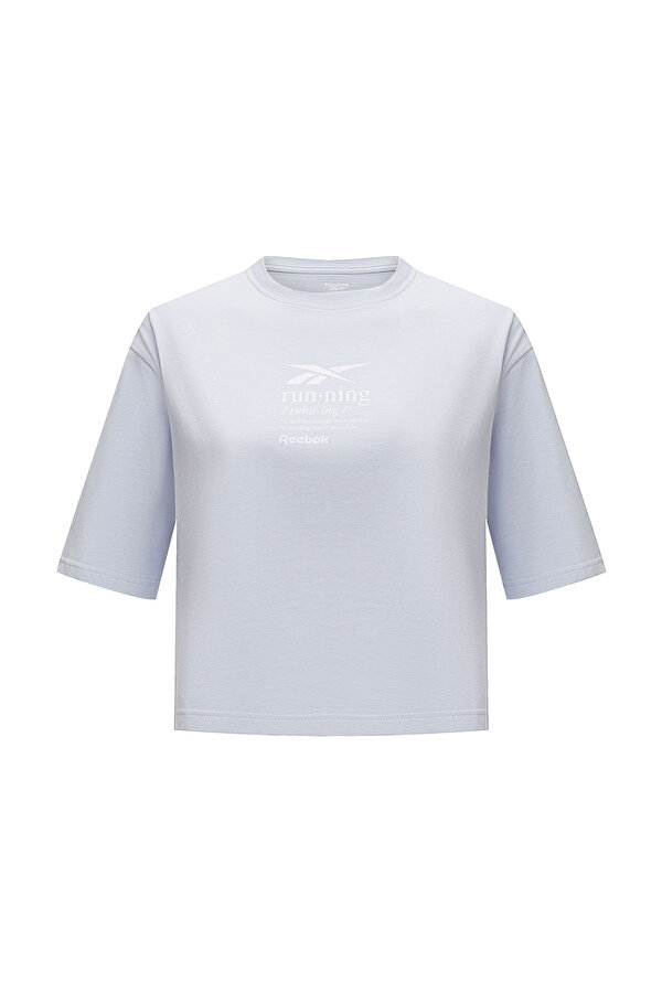 Reebok Run Graphic Ss Tee Голубой 005 Женщина Футболка