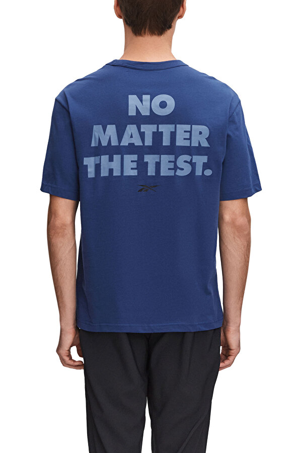 Reebok No Matter The Test Gfx Ss Синий 004 Мужчина Футболка
