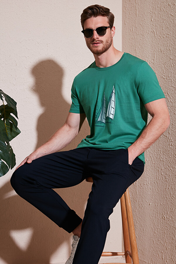 Buratti Erkek T Shirt 646R7810 YEŞİL