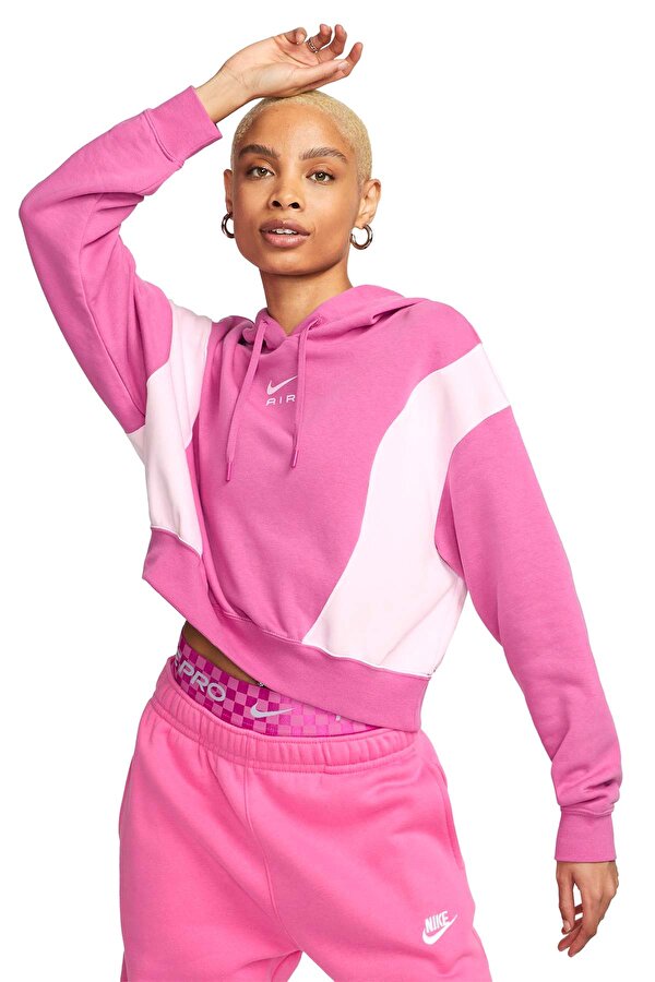 Nike W NSW AIR OS MOD CROP FLC Pembe Kadın Sweatshirt
