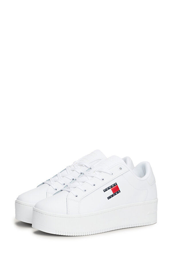 Tommy Hilfiger TJW FLATFORM ESS Beyaz Kadın High Sneaker