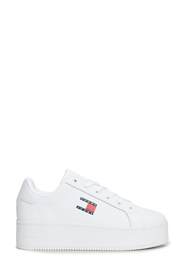 Tommy Hilfiger TJW FLATFORM ESS Beyaz Kadın High Sneaker