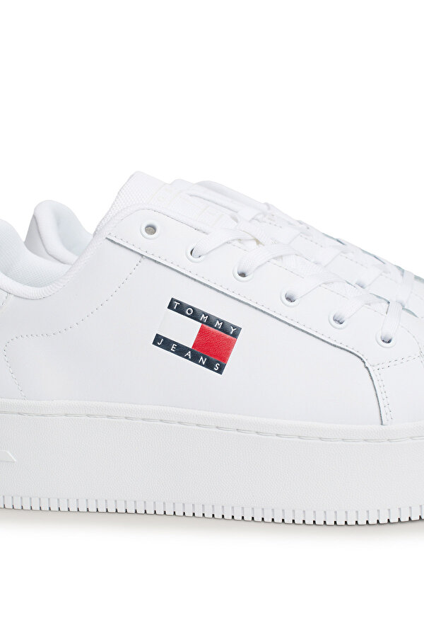 Tommy Hilfiger TJW FLATFORM ESS Beyaz Kadın High Sneaker