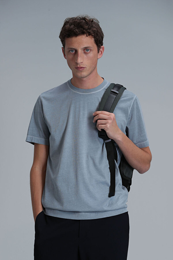 Lufian Erkek Sarder Basic T-Shirt 111020216 Su Yeşili