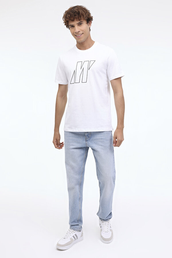 Mavi KISA KOL TİŞÖRT Beyaz Erkek Kısa Kol T-Shirt