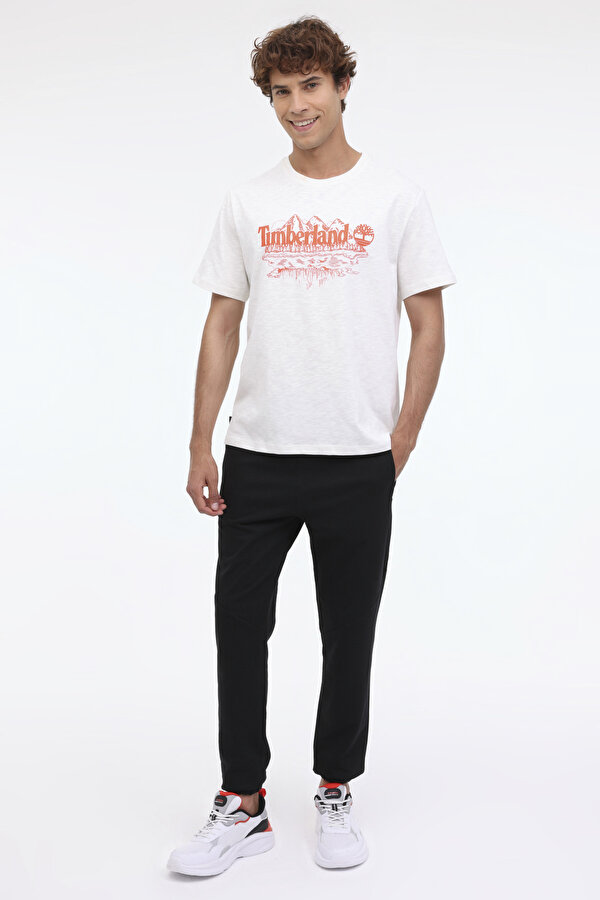 Timberland Short Sleeve Graphic Slub Beyaz Erkek Kısa Kol T-Shirt