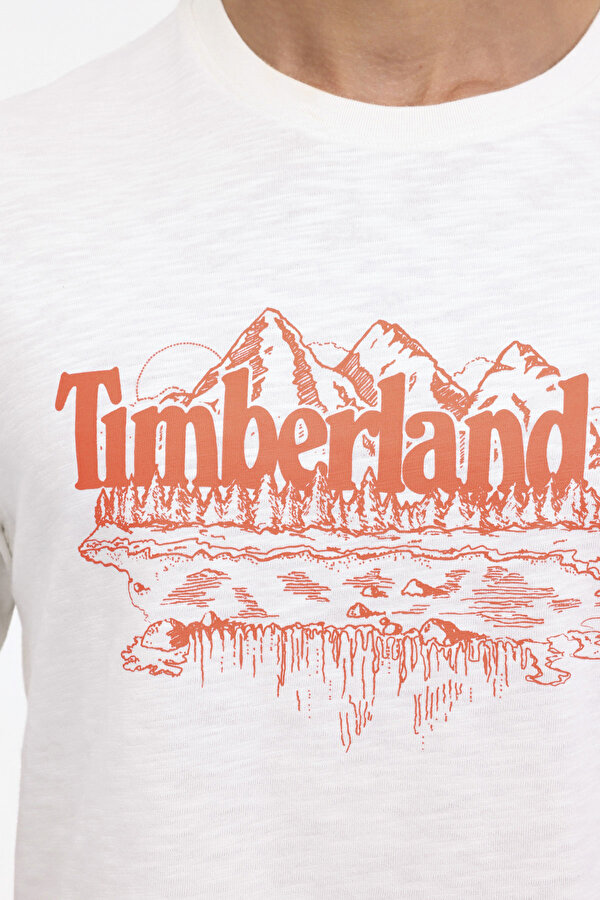Timberland Short Sleeve Graphic Slub Beyaz Erkek Kısa Kol T-Shirt