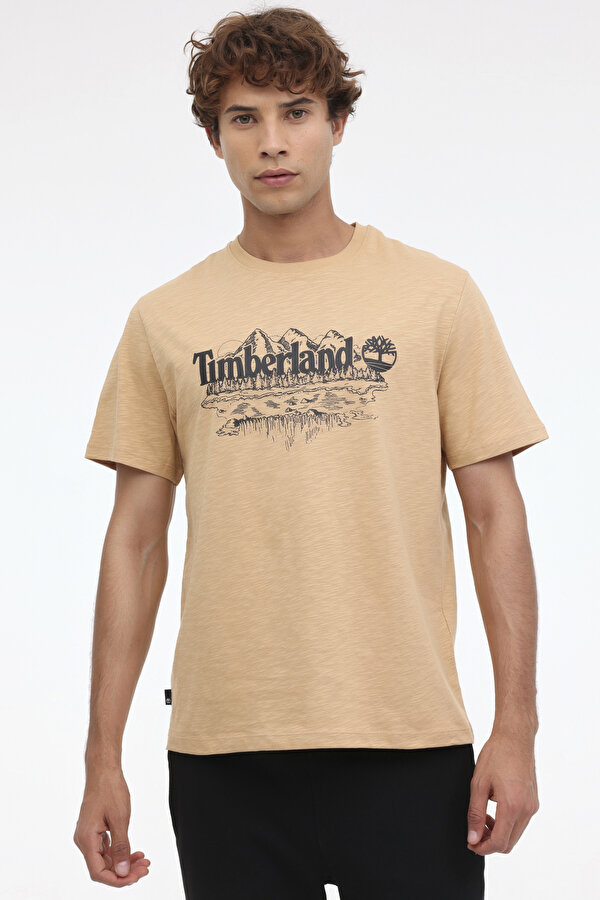 Timberland Short Sleeve Graphic Slub Kahverengi Erkek Kısa Kol T-Shirt