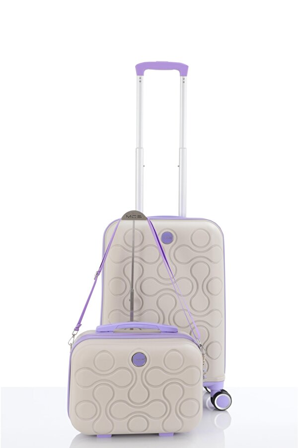 MÇS GROUP V376 PP Y.ÜRETİM VALİZ  55 CM + MAKYAJ SİYAH SET