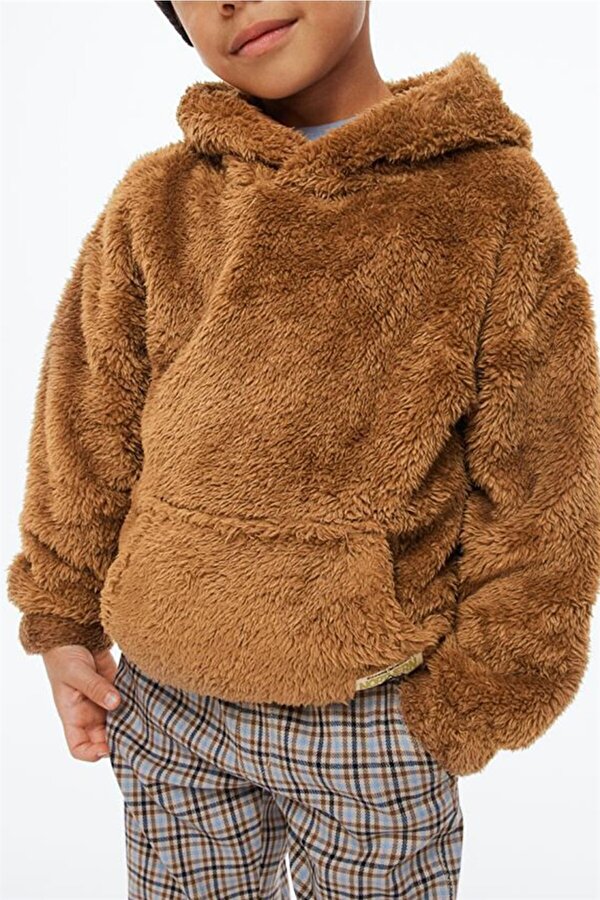 Miniko Kids UNİSEX PELÜŞ KAPŞONLU SWEAT
