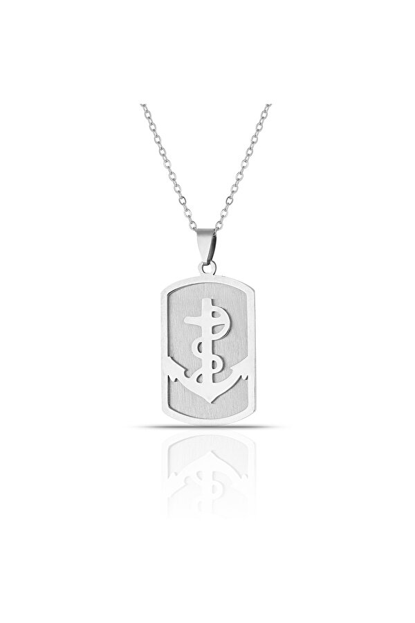 Forentina Gri Çıpa Model Erkek Kolye PS2862