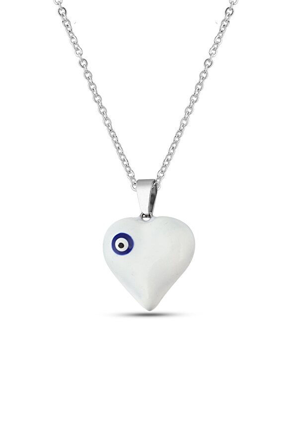 Forentina Gümüş Kaplama Kalpli Kolye Tektaş Küpe Kombin Set PS3161