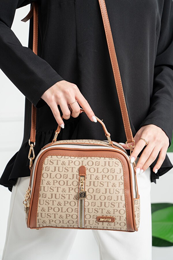 Just Polo Kadın 4 Bölmeli Uzun Askılı El ve Omuz Çantası Çapraz Çanta 29x19cm PBU5702