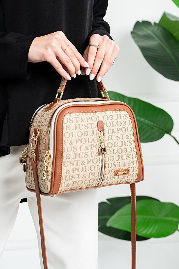 Just Polo Kadın 4 Bölmeli Uzun Askılı El ve Omuz Çantası Çapraz Çanta 29x19cm PBU5702