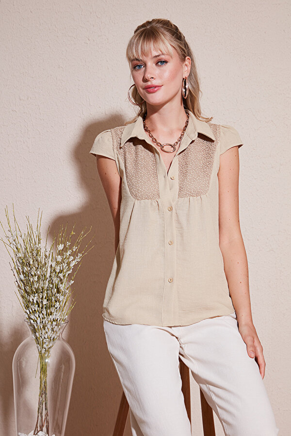 Lela Bayan Gömlek 611GO0215 TAŞ