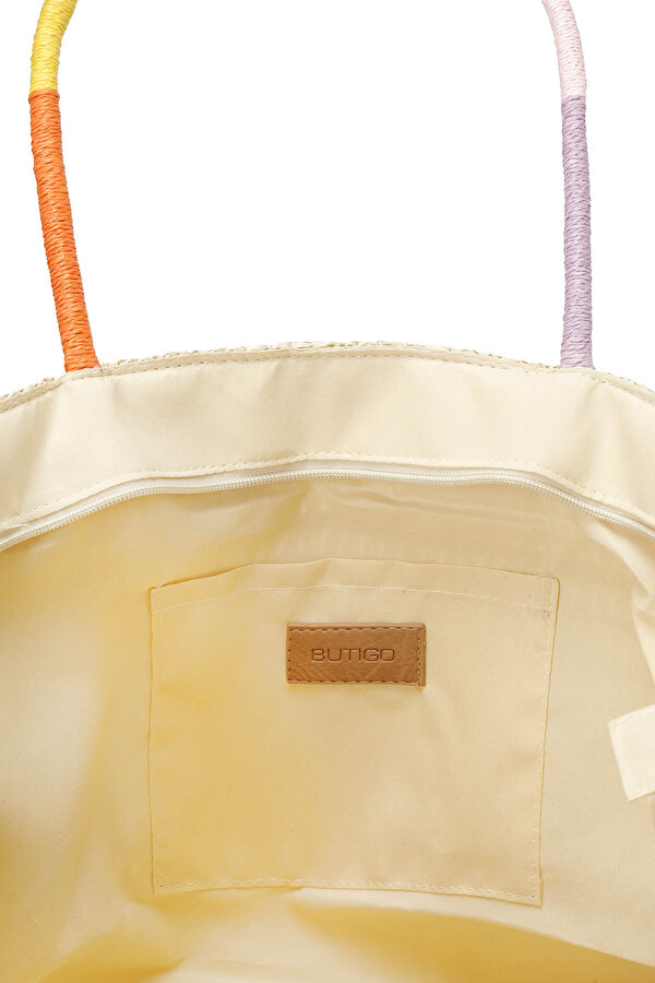 Butigo HASIR NAKIS OMZ 4FX Kum Kadın Omuz Çantası