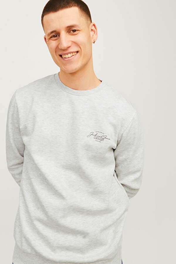 Jack & Jones JJFERRIS SWEAT CREW NECK Beyaz Erkek Sweatshirt