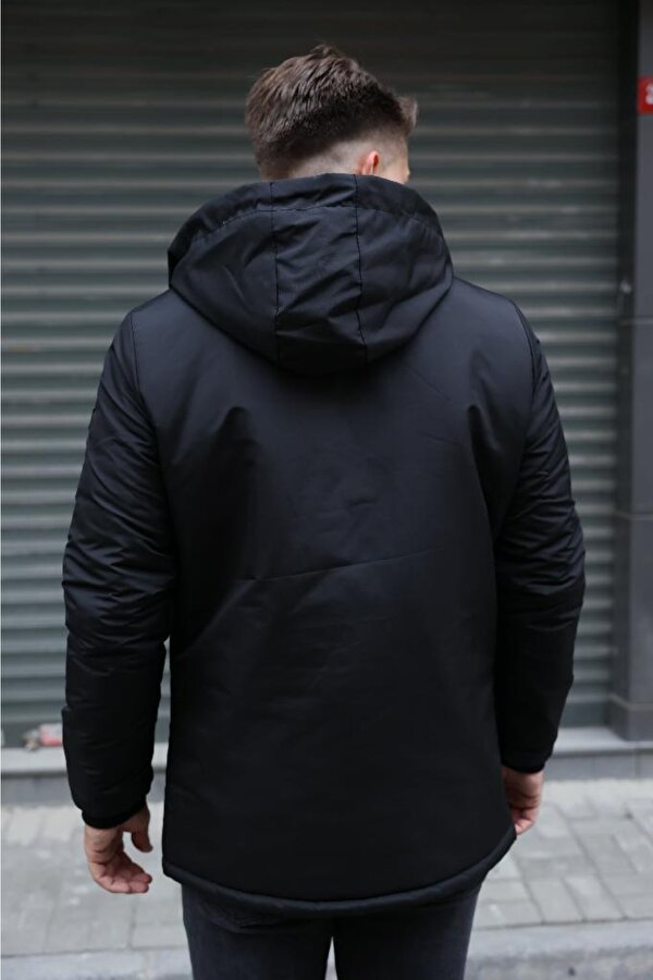 DECAS MİTTENS İçi Kürklü Su Ve Yağmur Geçirmez Mont - Siyah