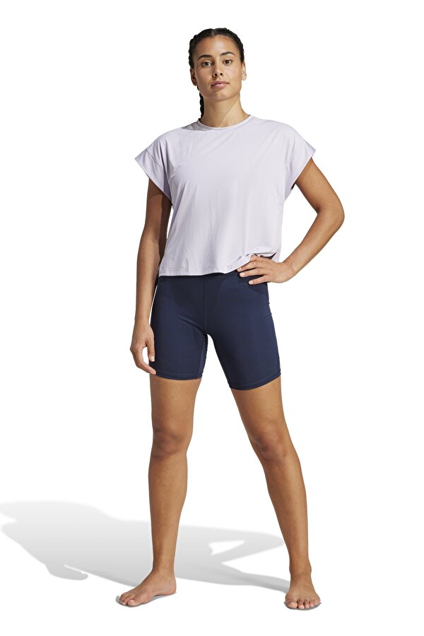 adidas STUDIO T-SHIRT Gri Kadın Kısa Kol T-Shirt