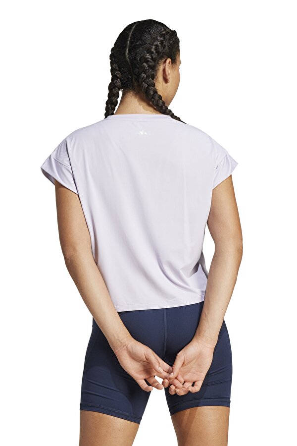 adidas STUDIO T-SHIRT Gri Kadın Kısa Kol T-Shirt