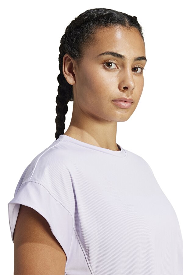 adidas STUDIO T-SHIRT Gri Kadın Kısa Kol T-Shirt