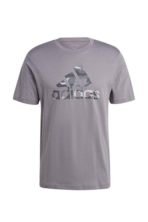 adidas M CAMO BOS T GRI Erkek Kısa Kol T-Shirt