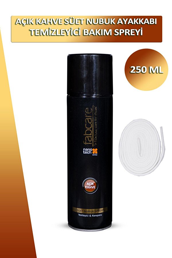 Dopar Bağcık + Fabcare Süet ve Nubuk Ayakkabı Temizleyici Bakım Sprey Boyası 250 ML Set