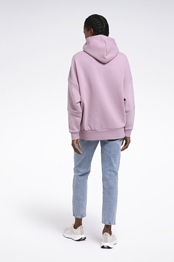 Reebok Lux Oversized Hoodie Фиолетовый 008 Женщина Толстовка С Капюшоном
