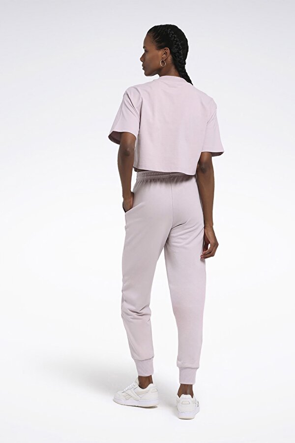 Reebok CL AE BIG LOGO CROP TEE Pembe Kadın Kısa Kol T-Shirt