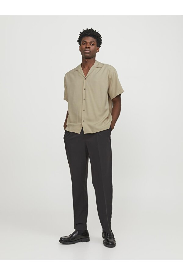 Jack & Jones Jack&Jones Resort Yaka Regular Fit Kısa Kollu Bej Erkek Gömlek 12251027