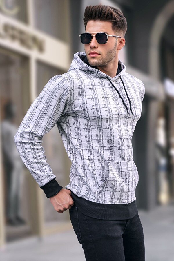 Madmext Gri Kapüşonlu Sweatshirt 5330