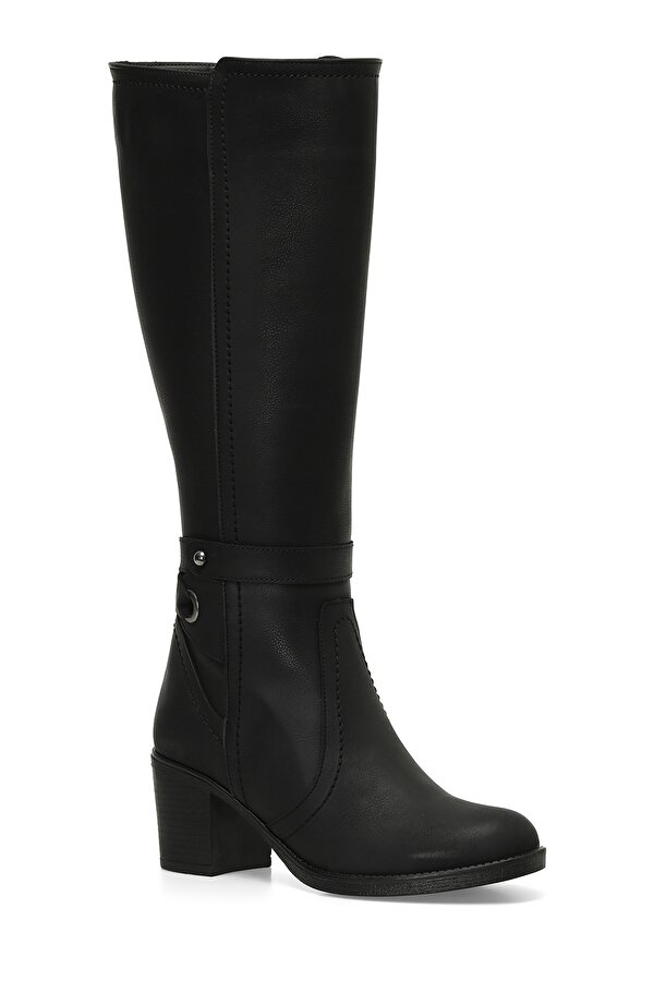 Butigo 24K-1032 4PR Siyah Kadın Topuklu Çizme