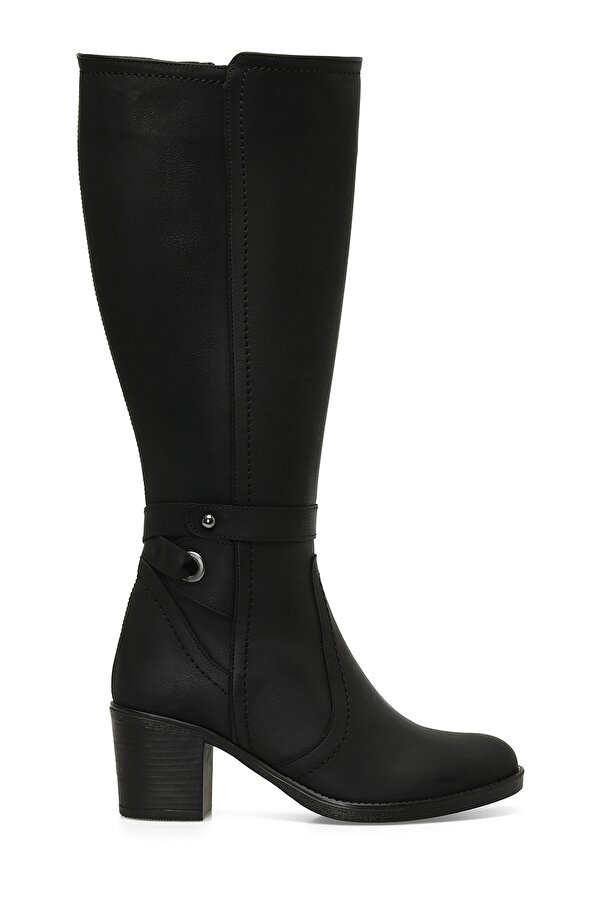 Butigo 24K-1032 4PR Siyah Kadın Topuklu Çizme