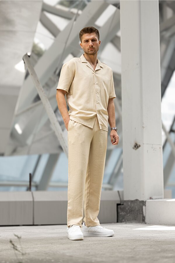 DECAS GUMMY Regular Fit Gömlek Takım - Bej